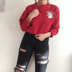 Vintage soft faded heritage eagle sweater